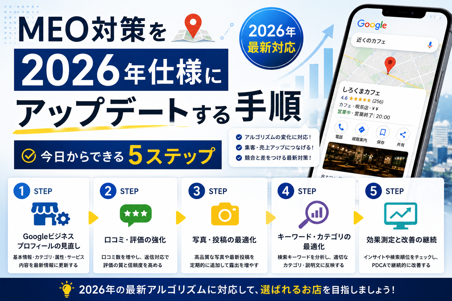 MEO対策を2026年仕様にアップデートする手順|今日からできる5ステップ